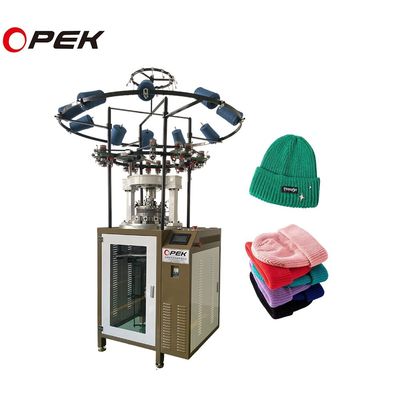 Vissenschaal en wafelstik Weaving Rib Hats Knitting Machine met AUTO smeer