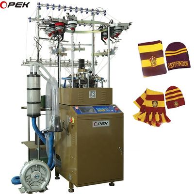 Retail Opek Multicolor Jacquard Kinderen Beanie Hoed breimachine Volledig automatisch alarm