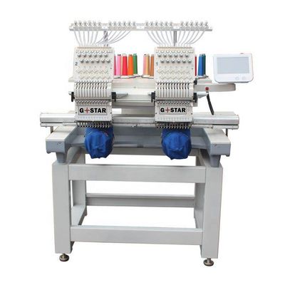 12 15 Naalden Dubbele Twee Twee Koppen Platte Borduurmachine voor Hoed Cap T-shirt bij OPEK