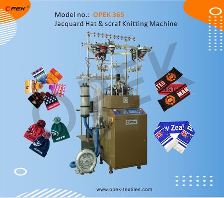 Gepersonaliseerde voetbalfans sjaal en Beanie Hoed breimachine met 800pcs / dag Output