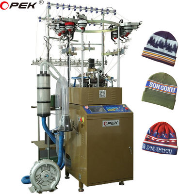 Jacquard breien weft stijl gecomputereerde acrylwol katoen bonnetje hoed cap machine