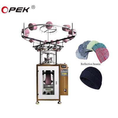 2F-10F Feeder Rib Hat Knitting Machine voor reflecterende zijdehoed en winterschoenen