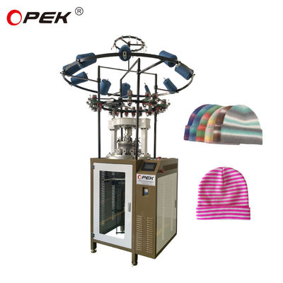 Computerized Opek Rib Hat Knitting Machine voor 1X1 2X1 2X2 Rib Beanie/Manchet Productie