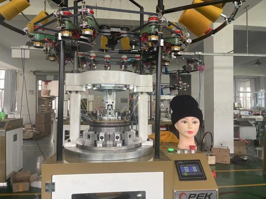 Computerized Opek Rib Hat Knitting Machine voor 1X1 2X1 2X2 Rib Beanie/Manchet Productie