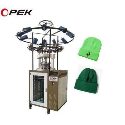 Computerized Opek Circular Knitting Machine en prestaties voor de rib hat productie