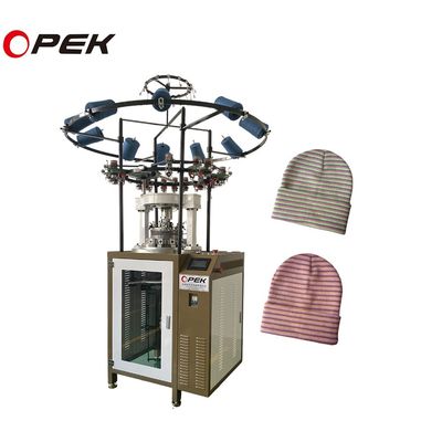 Computerized Opek Circular Knitting Machine en prestaties voor de rib hat productie