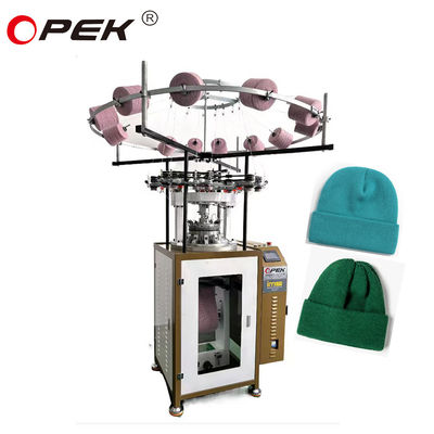 Vissenschaal en wafelstik Weaving Rib Hats Knitting Machine met AUTO smeer