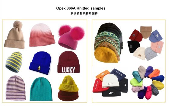 Vissenschaal en wafelstik Weaving Rib Hats Knitting Machine met AUTO smeer