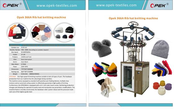 1X1 2X1 2X2 Rib Beanie brei-machine voor vis schaal wafelstik en winter hoeden