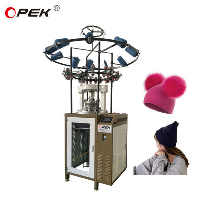 Volledig automatisch alarm gecomputereerd OPEK High Production Rib Hat Circular Knitting Machine