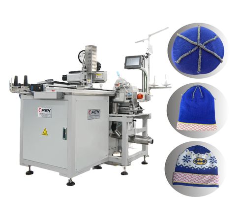 Volledig automatische gebreide Beanie Hoofd Overlock naaimachine voor 300-400pcs/uur