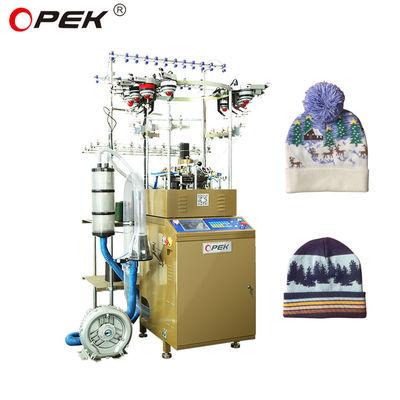 Hoogwaardige OPEK 365 Jacquard cap en sjaal brei-machine met volledig geautomatiseerde besturing