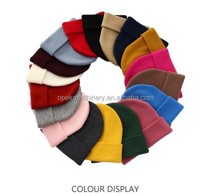 Ribbed Knit Candy Color Kids Gezellige bonnetjes met automatische en naadloze technologie