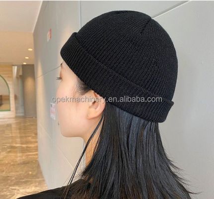 Warp Knitting Style OPEK 2024 Hip Pop Fashion Ribbed Beanie Machine met 80 RPM snelheid