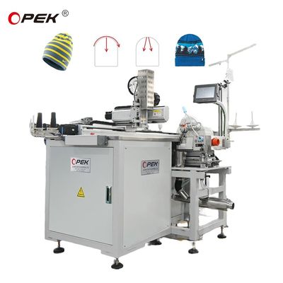 Platbed OPKE-300HS Volledig automatische geautomatiseerde industriële naaimachine voor hoeden 1500W