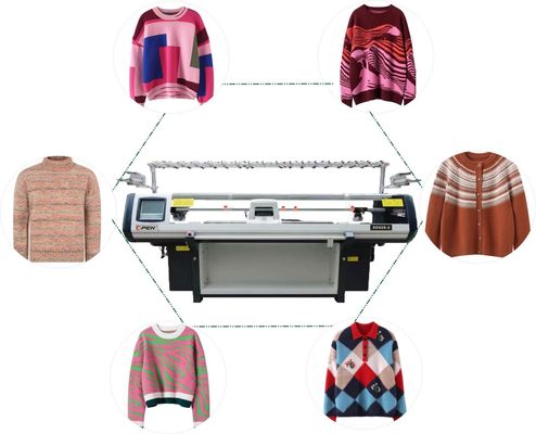 Computerized Sweater Flat Knitting Machine met 1,6 m/s snelheid en Jacquard Capacity