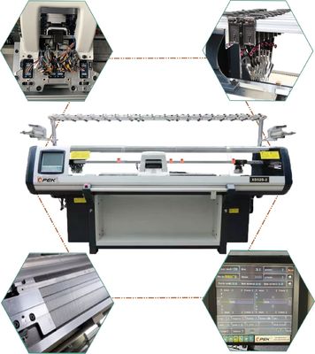 Volledig Jacquard Flat Knitting Machine Dubbel systeem Computerized Verkoop voor eind truien