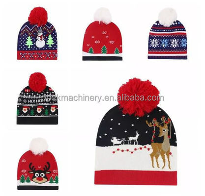 1W Krachtsnelheid OPEK Jacquard Muslim Cap breimachine voor reclamebedrijf