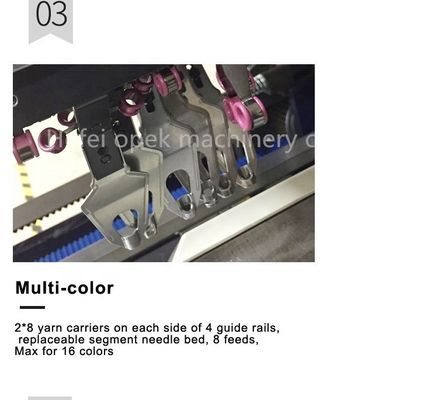 Computerized Jacquard Flat Knitting Machine voor weefstrijken en kraagconstructie