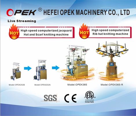 2024 OPEK High Speed Circular Rib Hat and Jacquard Knitting Machine voor gemakkelijke bediening