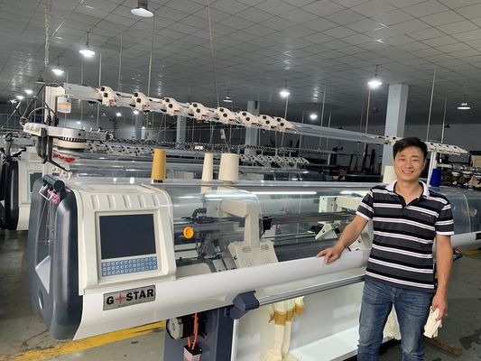 80 inch gecomputereerde jacquard trui maken platte breimachine voor hemd kraag trim