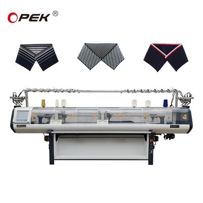 Top van Single Knitting Method Computerized Flat Knitting Machine voor T-shirt kragen