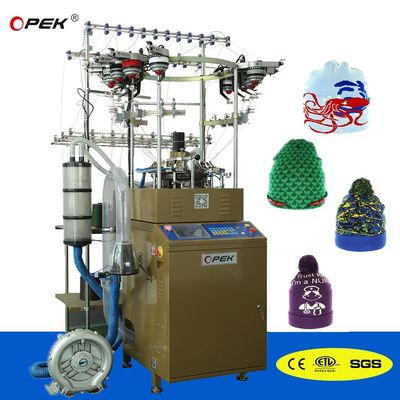 Hoedmachine sokken Lot Winter Hoed maken Machine de Tissage met volledig automatisch alarm