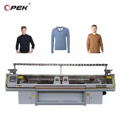 Volledig Jacquard Flat Knitting Machine 650 KG Double System 52 inch voor thuisproductie