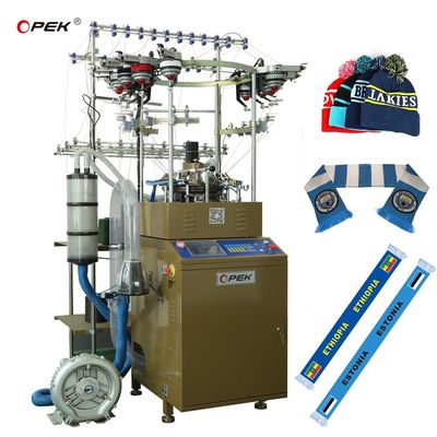 600 sets/month OPEK High Speed Hood en Fan Football Scarf Knitting Machine 752*663*1418mm