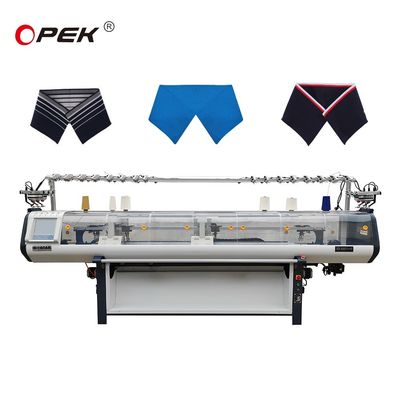 Computerized 1.5 W Single System Electric Collar Flat Knitting Machine voor producten