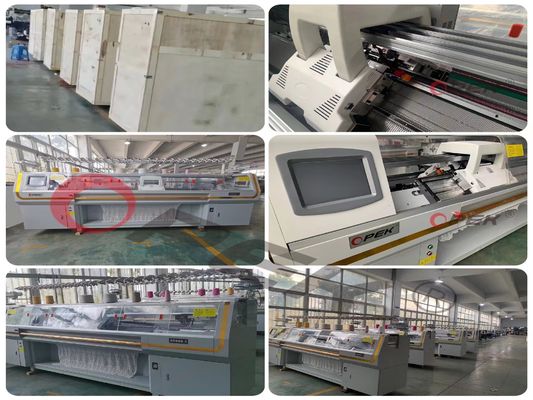 Computerized 1.5 W Single System Electric Collar Flat Knitting Machine voor producten
