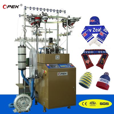800 stuks per dag OPEK Automatische Jacquard Football Fan Scarf Making Machine Geavanceerde technologie