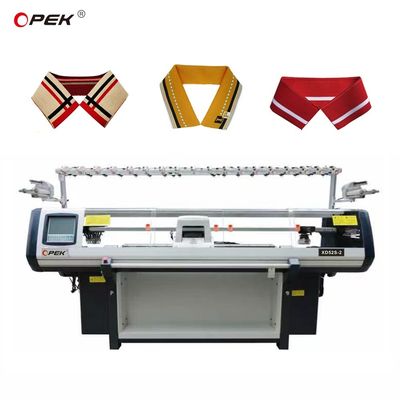 Eenvoudige brei-methode Industrieel dubbelsysteem Computerized Flat Knitting Machine voor het maken van kraag