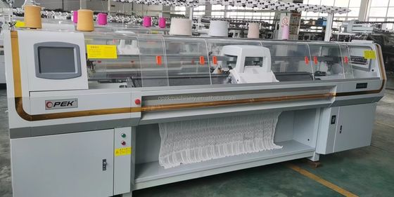 High Speed Fully Jacquard Knitting Machine voor de productie van polo T-shirt kraag en manchet