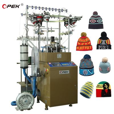 Volledig geautomatiseerde besturing Jacquard Beanie Hoed Maker CE ETL goedgekeurd door OPEK