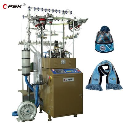 Circulaire volledig automatische gecomputereerde Jacquard kasjmier sjaal en Cap Beanie Opek Machine
