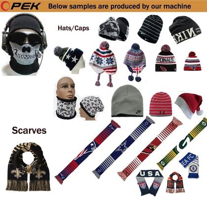 16 Kleur Jacquard cirkelvormige sjaal en kap brei-machine voor winter accessoires