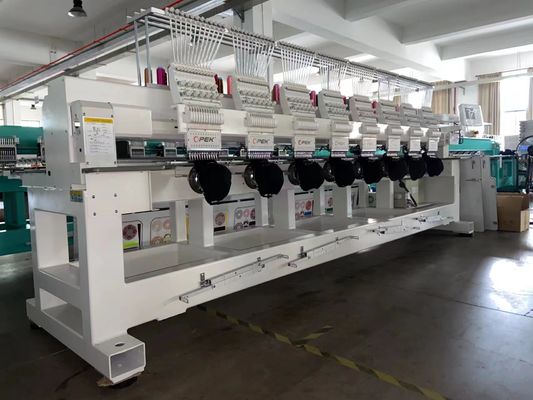 Hoofdinterval 400mm 6 Hoofden 12 15 Naald borduurmachine voor cap