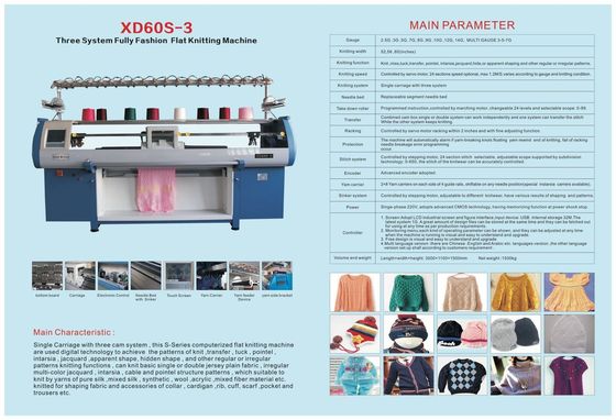 72 inch volledig automatische trui brei-machine met geautomatiseerd jacquard systeem