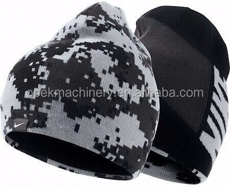 Gele Jacquard Cap Productie OPEK Moslim Cap brei-machine met volledig automatisch alarm