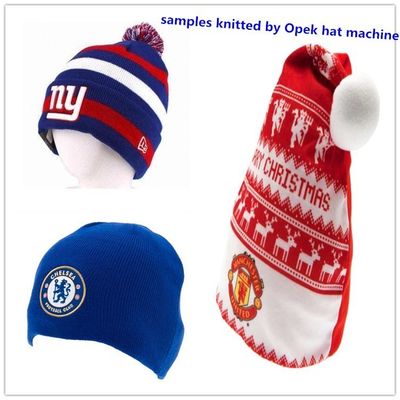Gele Jacquard Cap Productie OPEK Moslim Cap brei-machine met volledig automatisch alarm