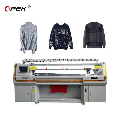 Laatste 12 Gauge Jacquard Single Carriage Flat Knitting Machine voor Hengqiang System