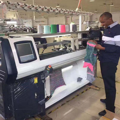 Dubbel systeem geautomatiseerde platte breimachine voor volledig jacquard truien