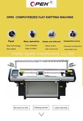 Fabriek breien platte trui machine met 2 systeem en 52 inch stof productie