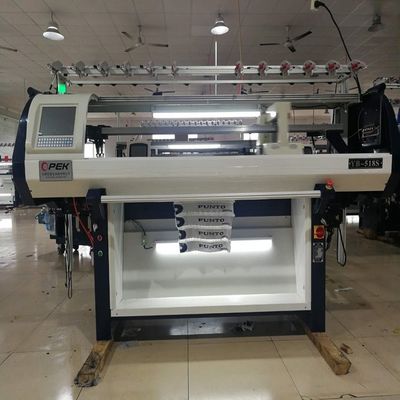 Fabriek breien platte trui machine met 2 systeem en 52 inch stof productie