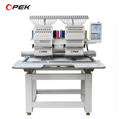 1200 RPM Maximale snelheid 2 kop Computerized Borduurmachine Ideaal voor kledingwinkels