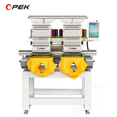 1200 RPM Maximale snelheid 2 kop Computerized Borduurmachine Ideaal voor kledingwinkels