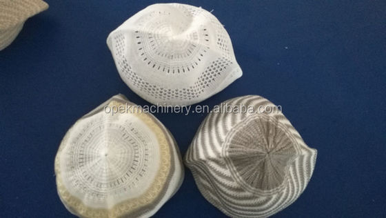 Jacquard Circular Warp Knitting Machine voor thuis Computerized Muslim Cap Knitting