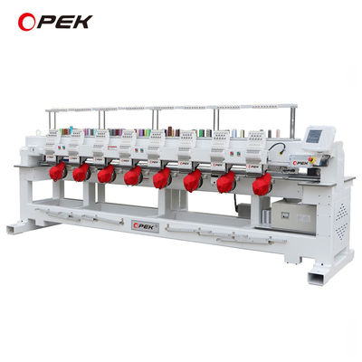 Opek 8 koppen borduurmachine met 500 mm hoofdinterval en 60 * 60 cm werktafelgrootte