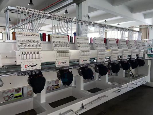 Opek 8 koppen borduurmachine met 500 mm hoofdinterval en 60 * 60 cm werktafelgrootte